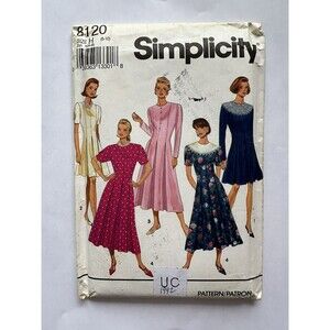 Simplicity Pattern 8120 Misses/Petite Dress Princess Seams Sz 6 8 10 UNCUT